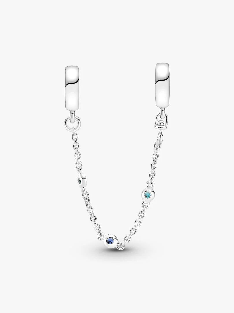 Triple Blue Stone Safety Chain