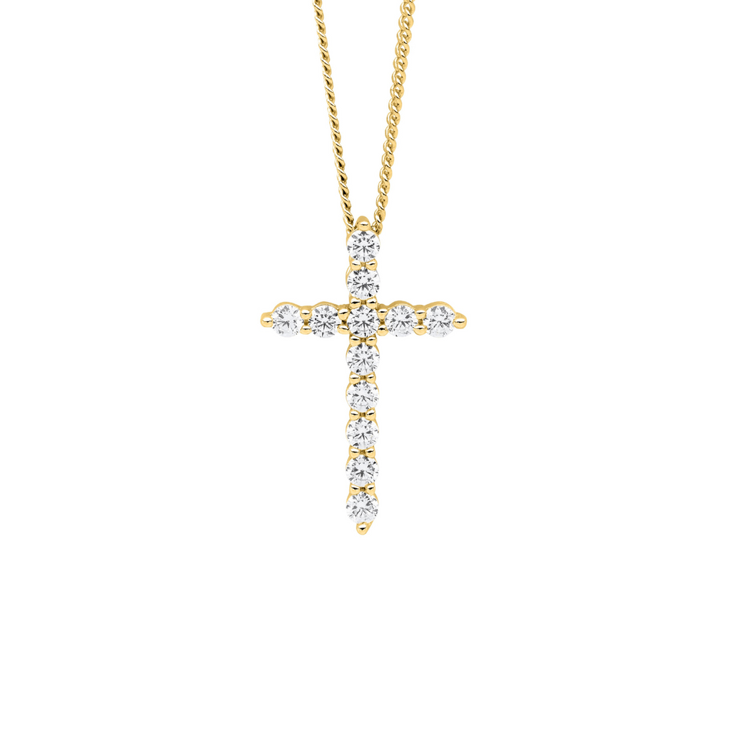 Sterling Silver 19mm Cross Necklace