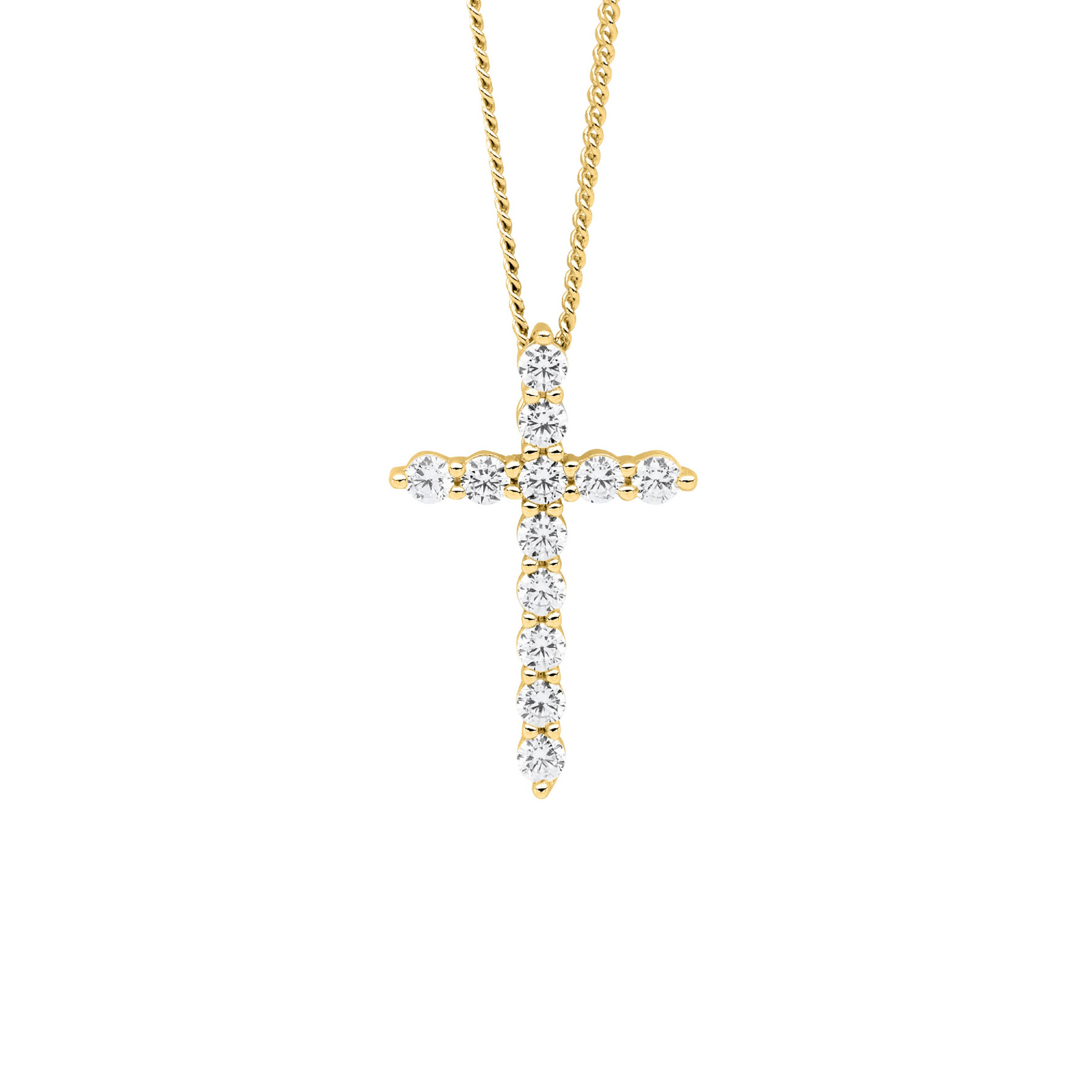 Sterling Silver 19mm Cross Necklace