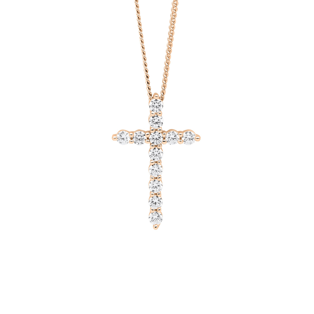 Sterling Silver 19mm Cross Necklace