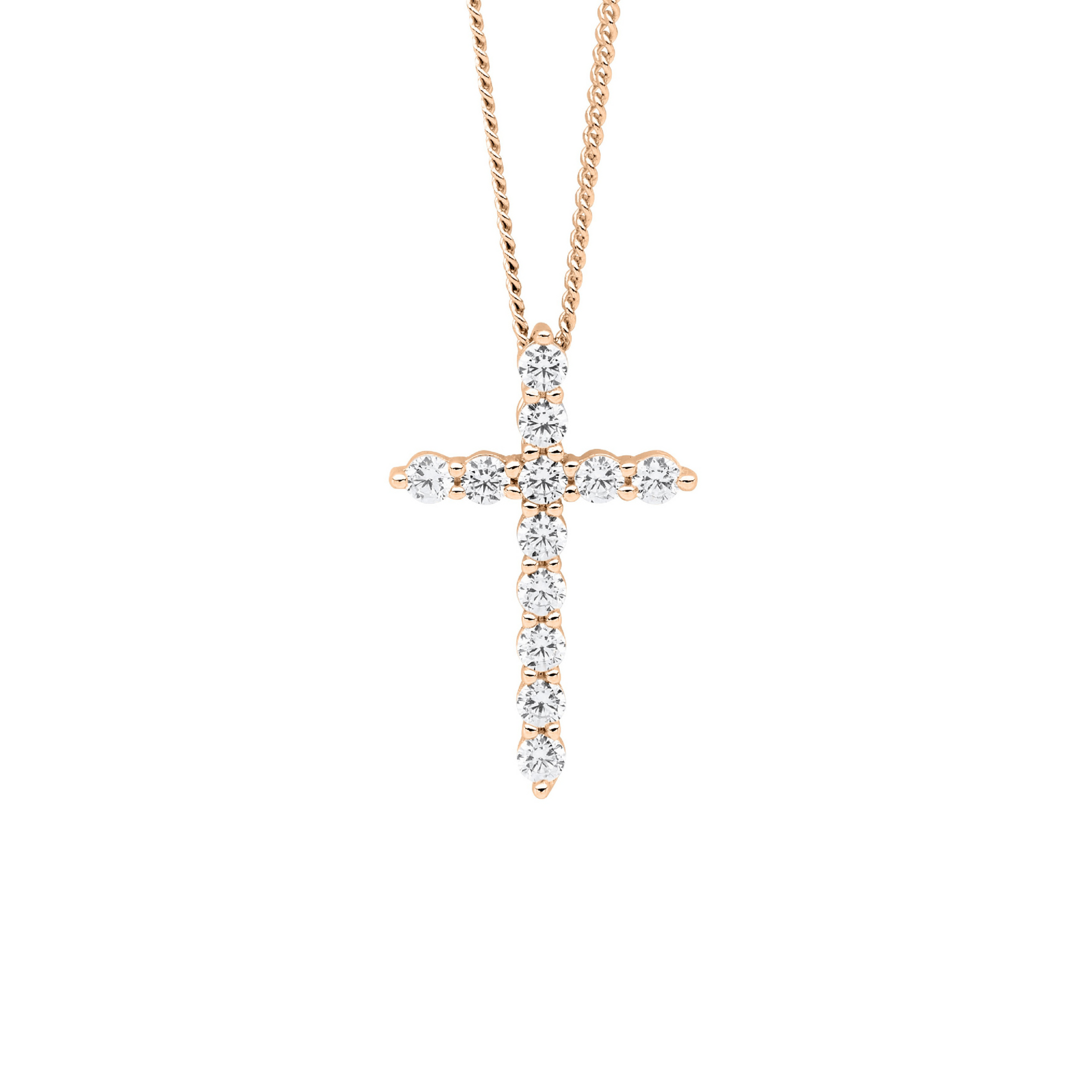 Sterling Silver 19mm Cross Necklace