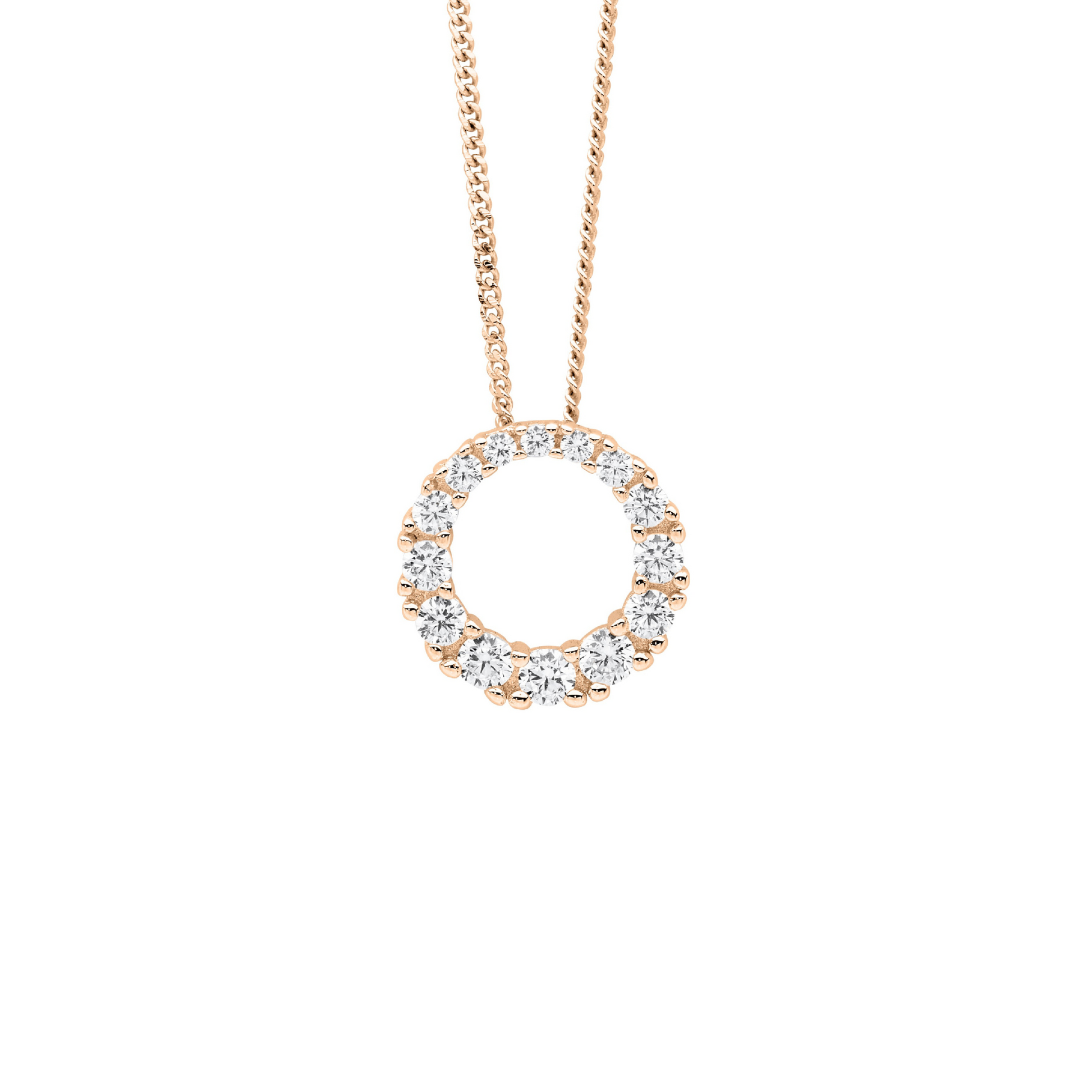 Sterling Silver 13mm Circle Necklace