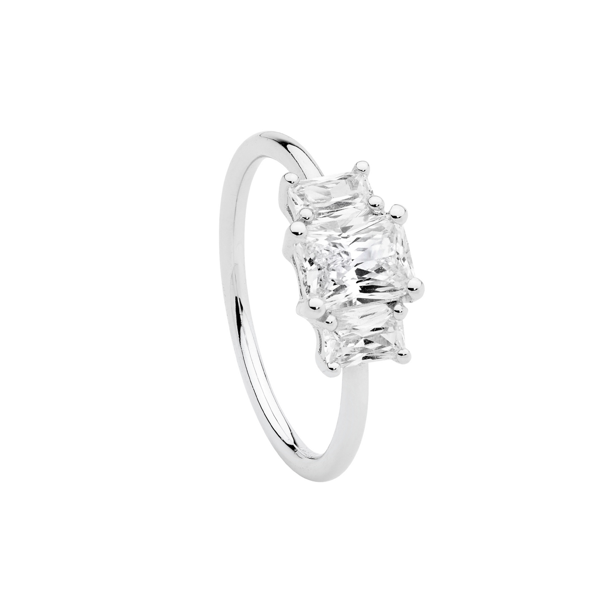 Sterling Silver Radiant Cut Ring