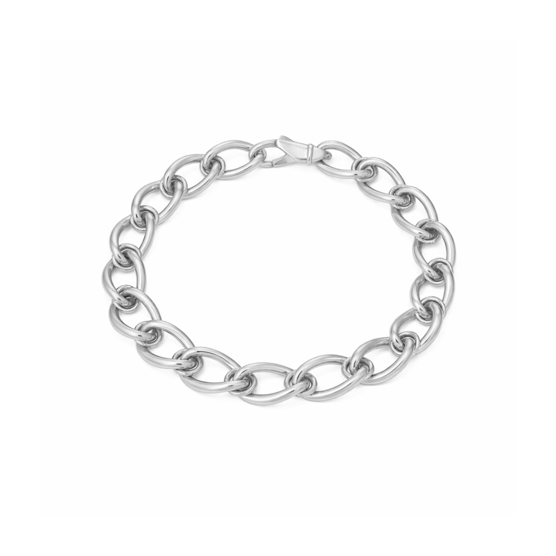 Round Interlock Curb Bracelet