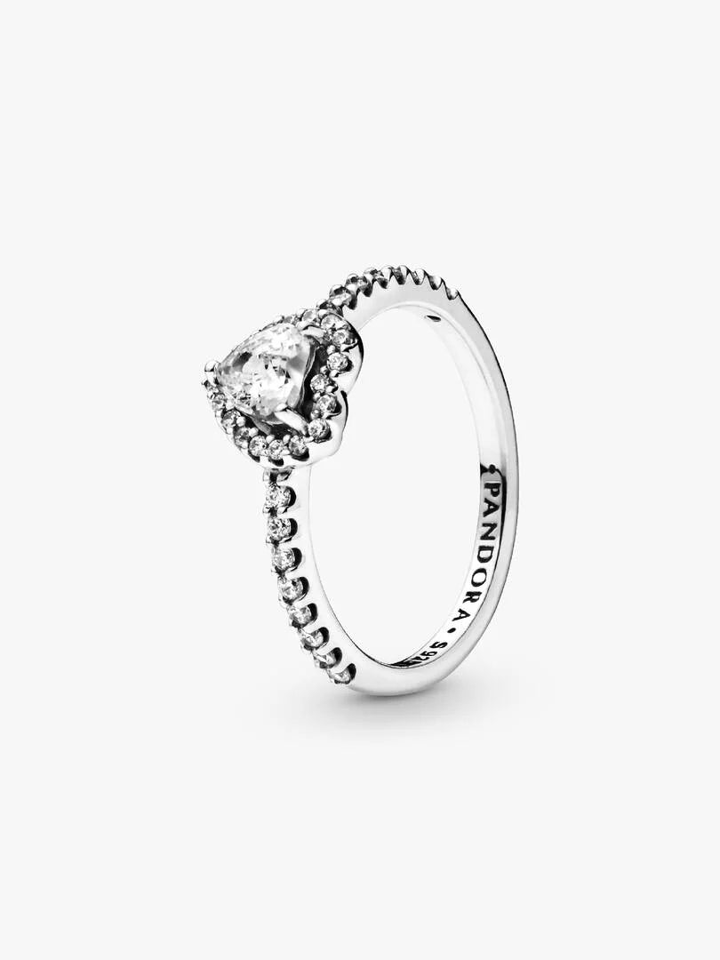 April Crystal Birthstone Elevated Heart Ring