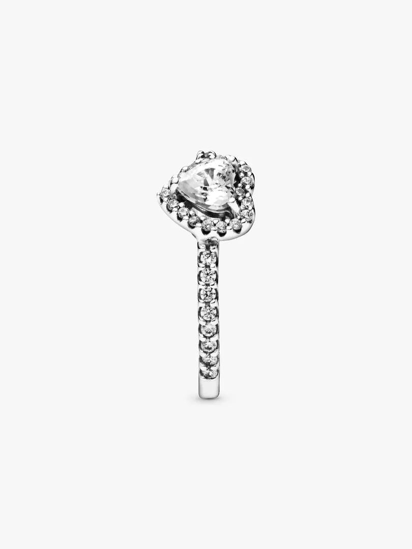 April Crystal Birthstone Elevated Heart Ring
