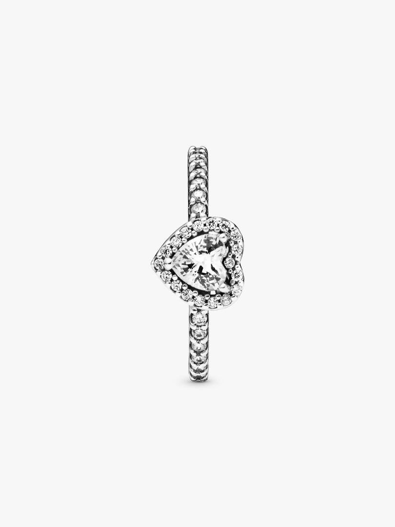 April Crystal Birthstone Elevated Heart Ring