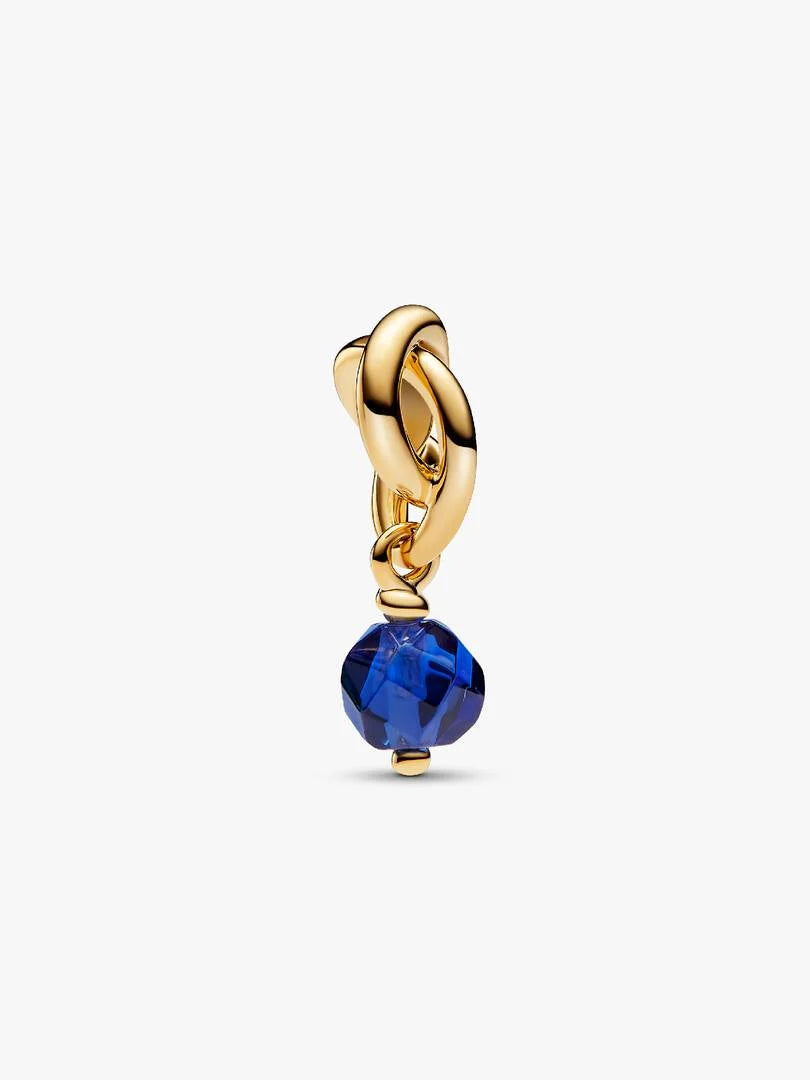 September Crystal Birthstone Eternity Circle Dangle Charm