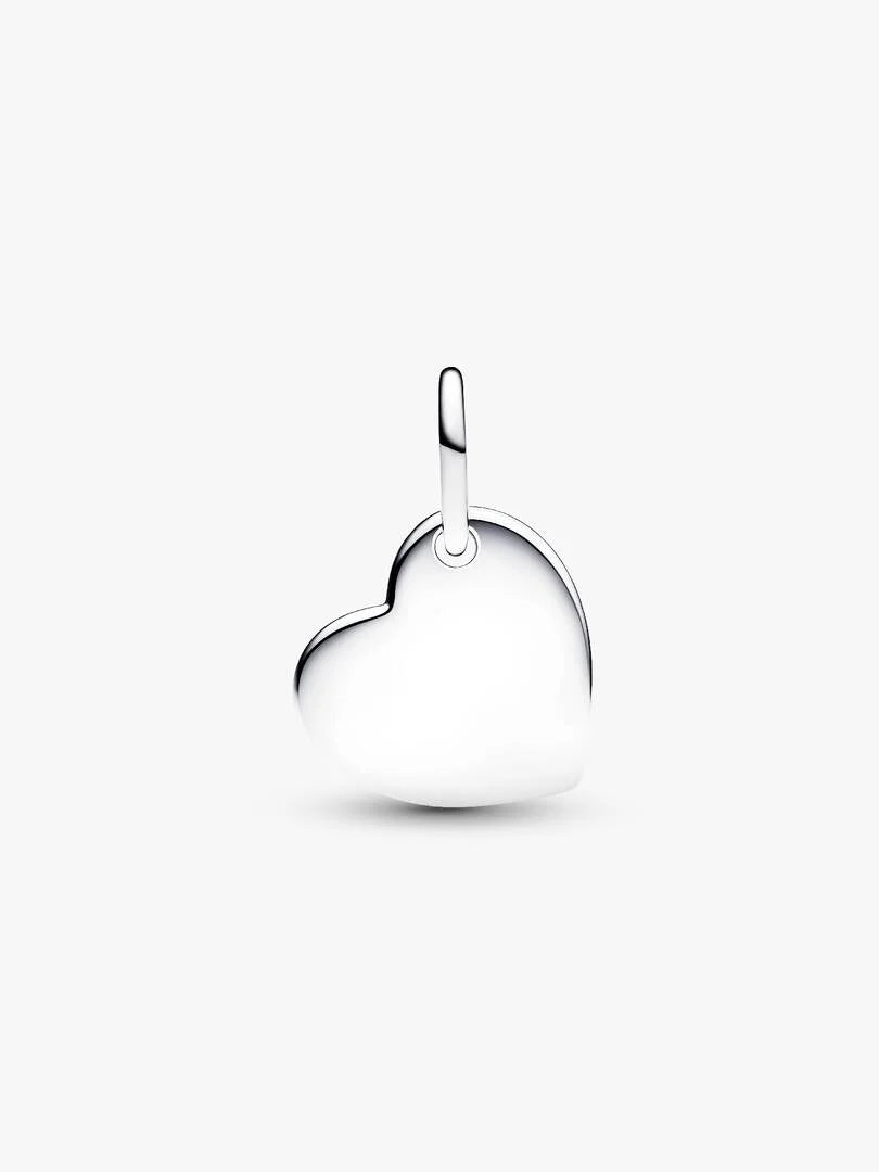 January Engravable Heart Red Stone Dangle Charm