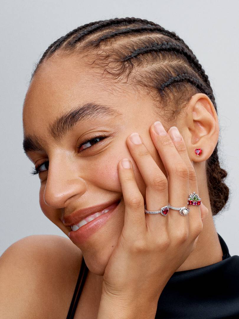 July Crystal Birthstone Elevated Red Heart Ring