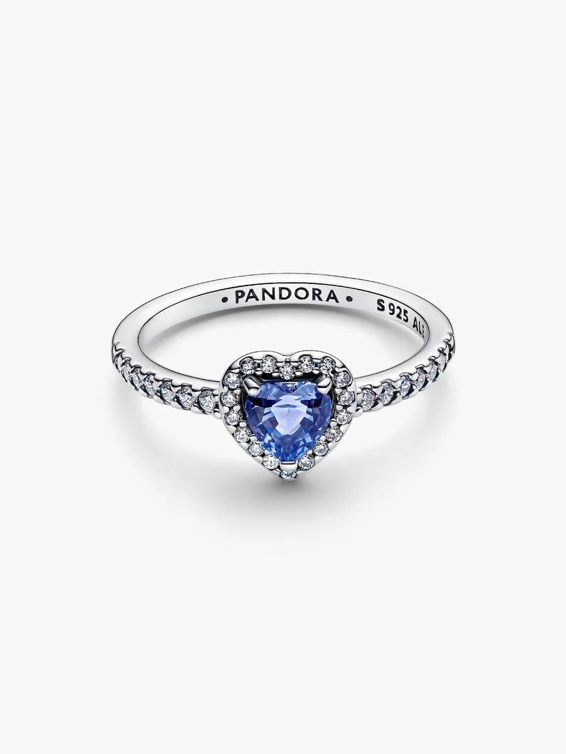 December Crystal Birthstone Sparkling Elevated Heart Ring
